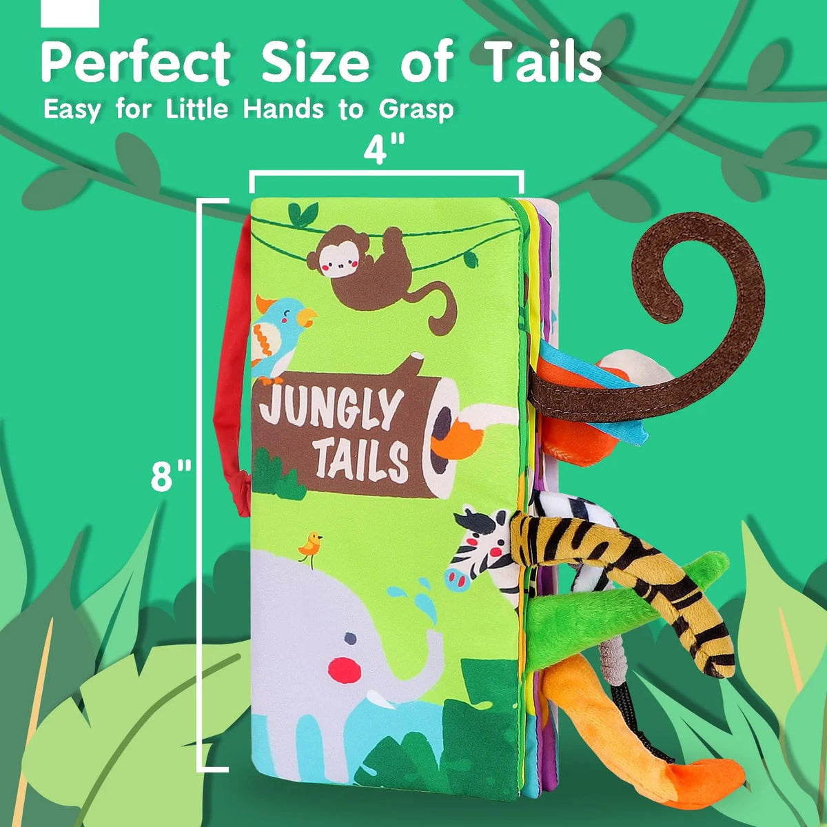 Books Toys, Touch and Feel Crinkle Cloth Book for Infant Baby 0-3-6-12-18 Months, Early Development Interactive Stroller Soft Toys, Newborn Gifts for Boys Girls