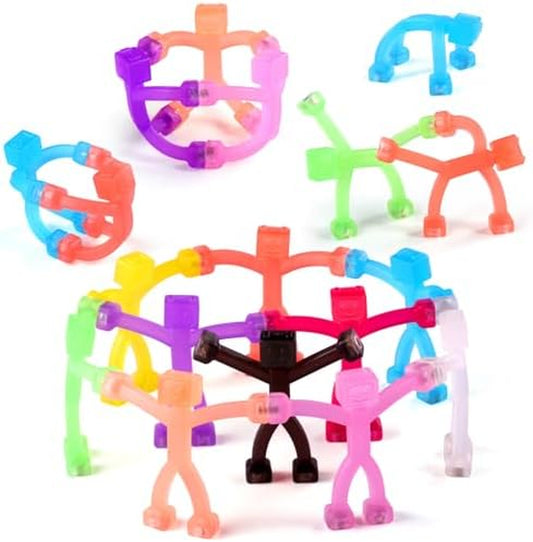Magnetic-People-Magnet-Men Toys, Magnetic Travel Toys Portable, Clever Fun Magnets for Kids, Colorful Fridge Magnets for Refrigerator, Door, Classroom Fun (10 Pcs)