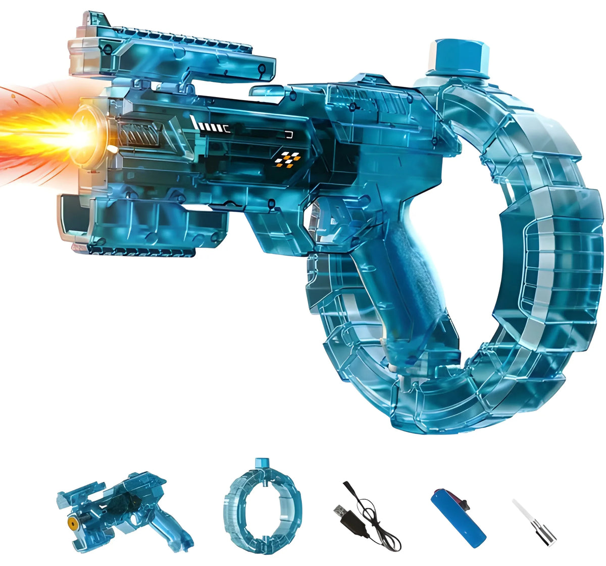 Transforming Electric Water Gun with Automatic Continuous Water Spray for Kids