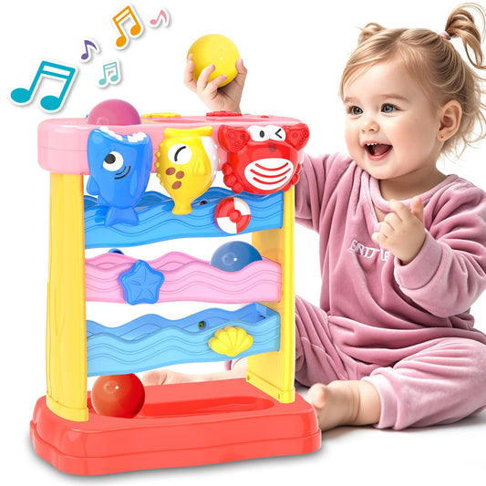 AuroTops Toddler Toys Interactive Musical Baby Toys Light & Sound Montessori Toys for 1 2 3 Years Old Learning Toys for Toddlers 1-3 Birthday Gifts for Baby Boys Girls Ages 1 2 3 4 5 Years