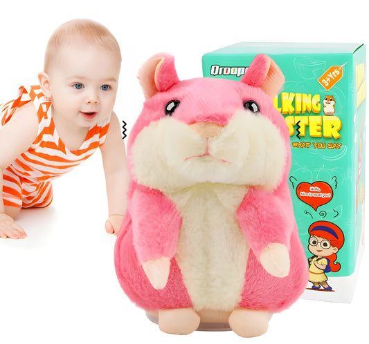 Talking Hamster Plush Toy – Voice Repeat, Squeaky Sound & Interactive Speech Fun