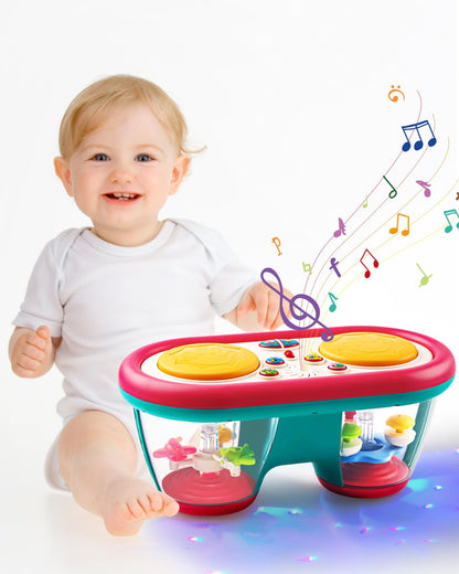 Rotating Light-Up Drum Toy for Babies 6-18 Months - main product image