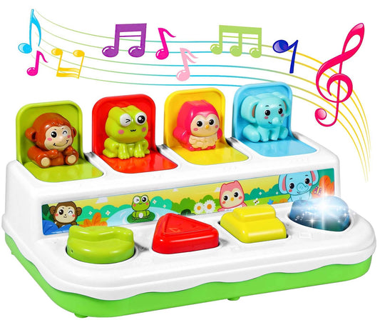 AINOI Baby Toys 6 to 18 Months Preschool Early Learning Cause and Effect Interactive Infant Toys Light Musical Pop Up Toys for Kids Toddlers 1-3 Years Old Boys Girls Gifts