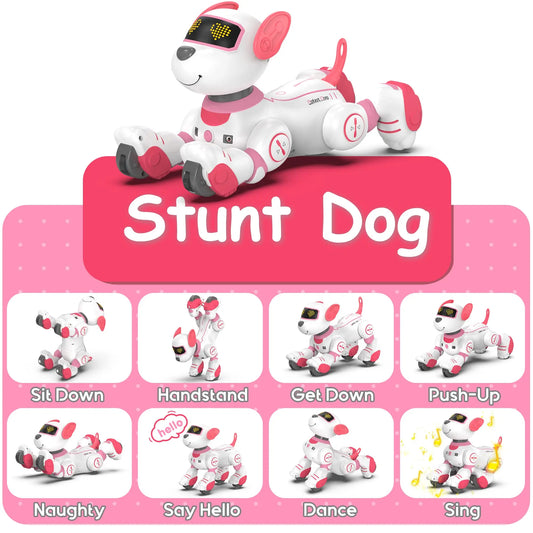 Robot Dog Toy for Kids 3-12: Remote Control Interactive Robot Puppy with Touch & Follow, Programmable Tricks, Dancing & Walking, Birthday Gift for Smart Boys & Girls