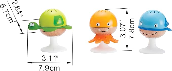 Aquatic Explorer Rattle Trio | Educational Suction Toy for Infants