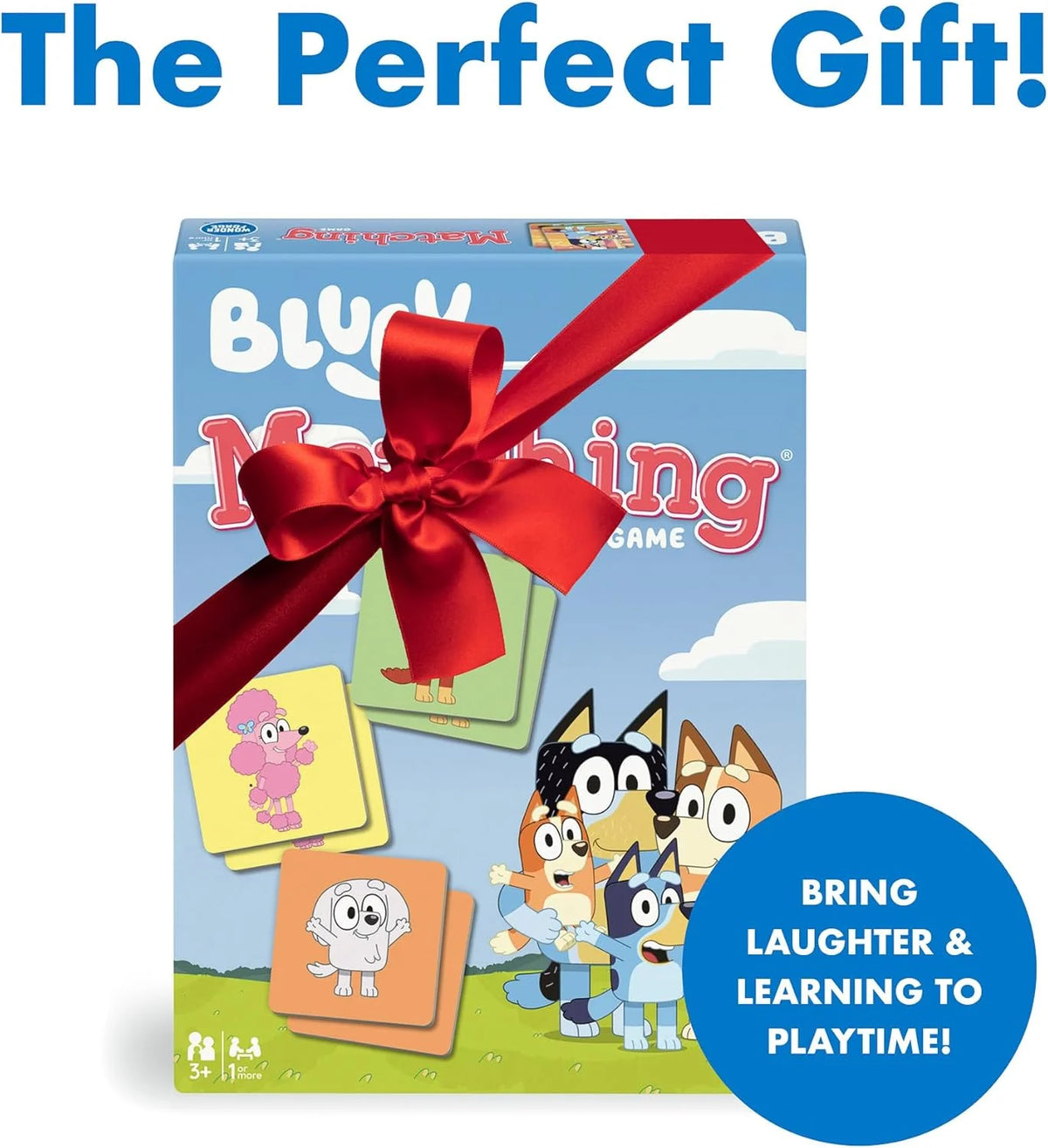 Bluey Matching Game - Family & Toddler Games - Educational Toys - Memory & Brain Games for Kids Ages 3-5, Indoor Recess