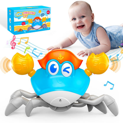 Crawling Crab Baby Toy - Musical Tummy Time Toy with Lights - main product image