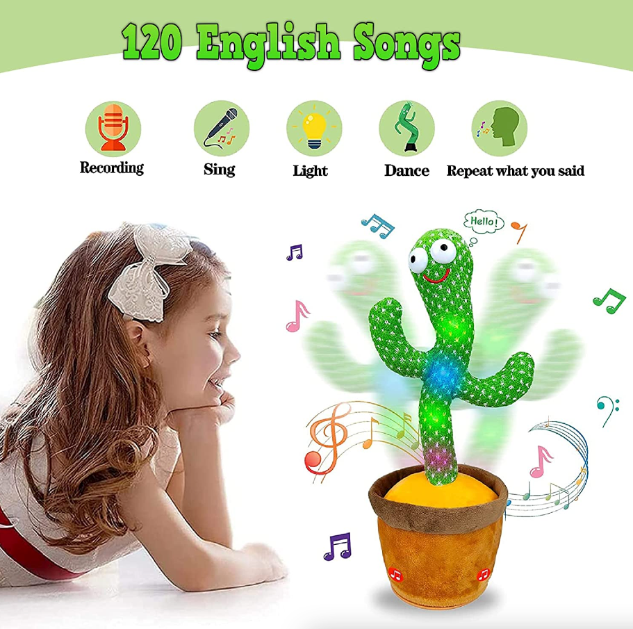 Harmonious Cactus Plush Interactive Toy