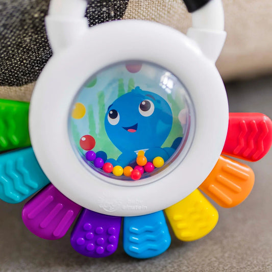 Outstanding Opus the Octopus Sensory Rattle & Teether Multi-Use Toy, BPA Free & Chillable, 3 Months & Up, Multicolored