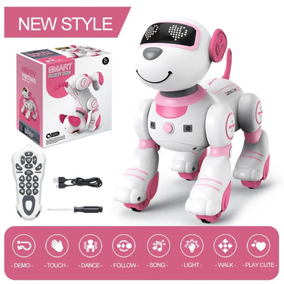 Robot Dog Toy for Kids 3-12: Remote Control Interactive Robot Puppy with Touch & Follow, Programmable Tricks, Dancing & Walking, Birthday Gift for Smart Boys & Girls