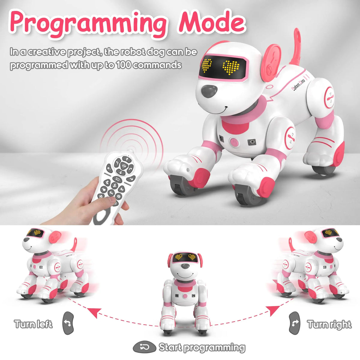 Robot Dog Toy for Kids 3-12: Remote Control Interactive Robot Puppy with Touch & Follow, Programmable Tricks, Dancing & Walking, Birthday Gift for Smart Boys & Girls