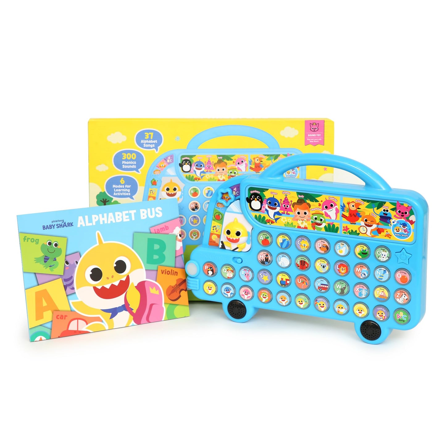 Pinkfong Baby Shark ABC Alphabet Bus Sound Pad | Baby Shark Toys Baby Shark Books | Learning & Education Toys | Interactive Baby Toys for Toddlers 1-3 | Gifts for Boys & Girls