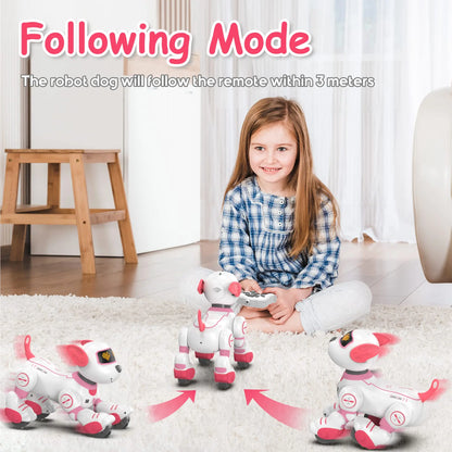 Robot Dog Toy for Kids 3-12: Remote Control Interactive Robot Puppy with Touch & Follow, Programmable Tricks, Dancing & Walking, Birthday Gift for Smart Boys & Girls