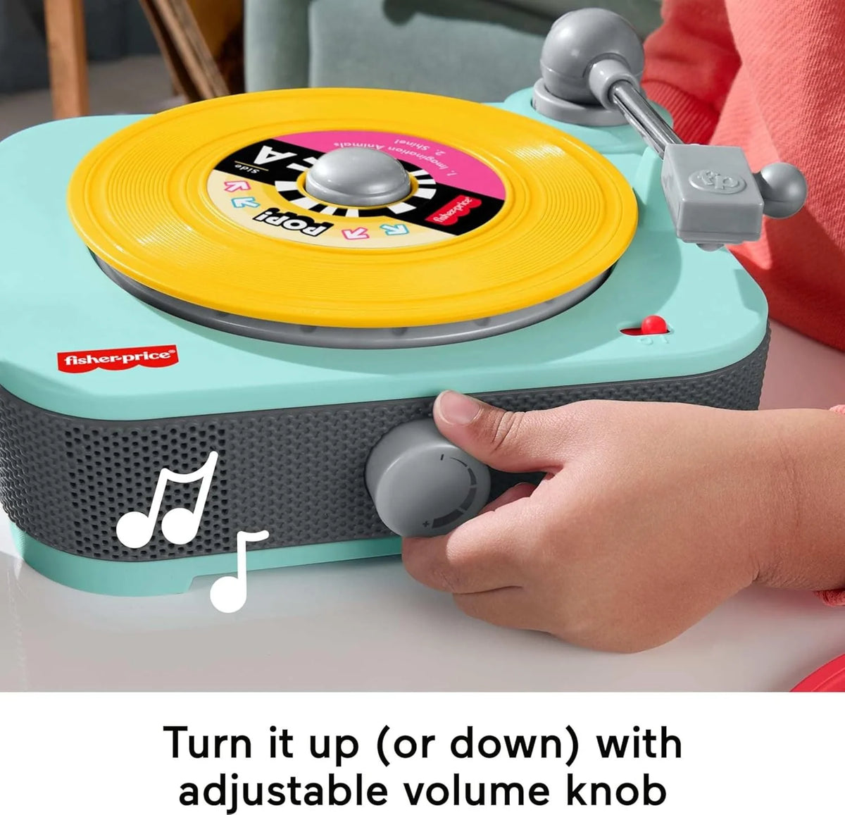 Musical Toy Deluxe Rockin’ Record Player Pretend Turntable with 6 Albums for Preschool Play plus Bonus Exclusive Holiday Album Kids Ages 3+ Years