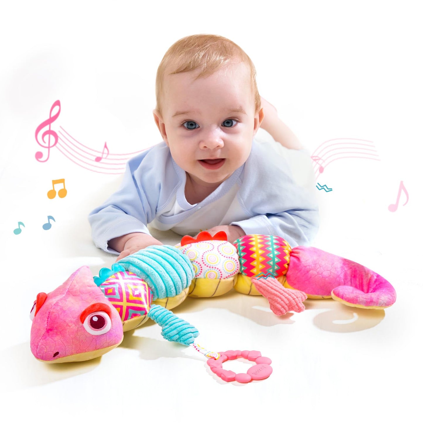 Infant Harmony Chameleon: Musical & Teething Plush