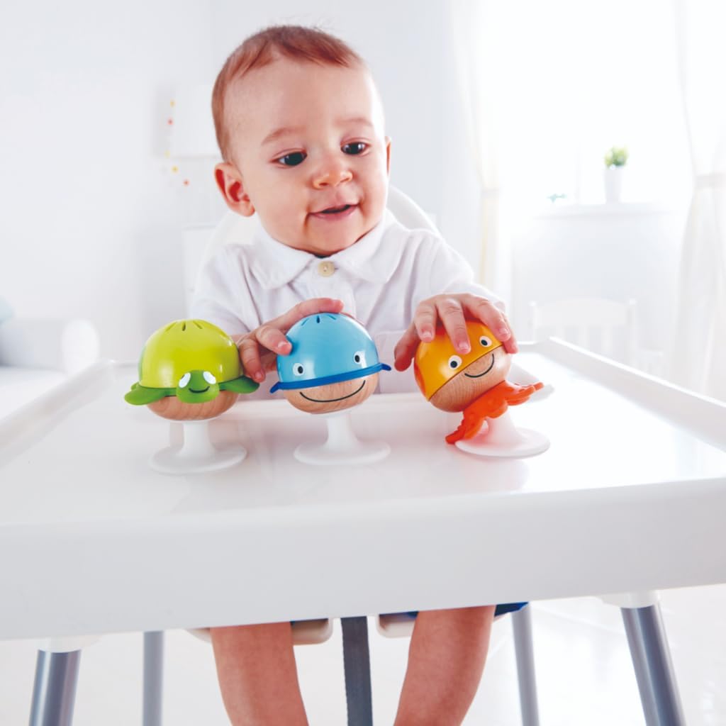 Aquatic Explorer Rattle Trio | Educational Suction Toy for Infants
