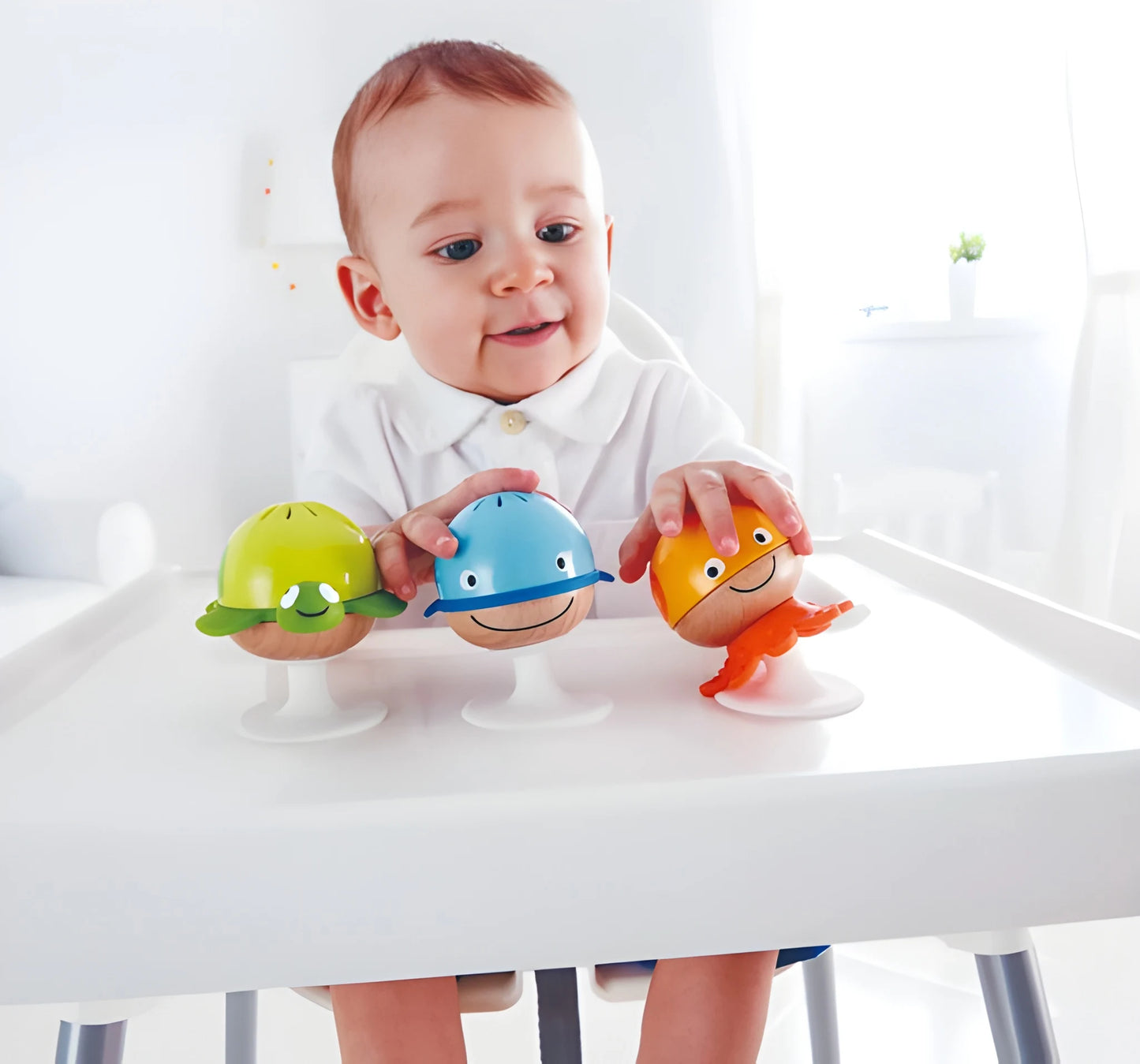 Aquatic Explorer Rattle Trio - Suction Toy for Infants