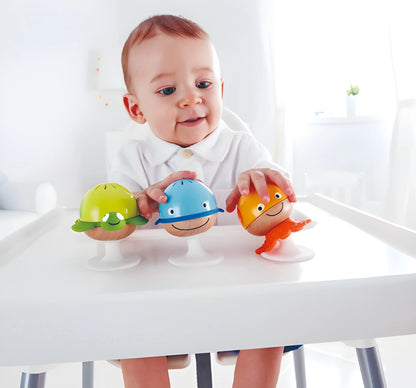 Aquatic Explorer Rattle Trio - Suction Toy for Infants