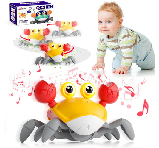 Azlafu Crawling Crab Baby Toy with Music & LED Lights