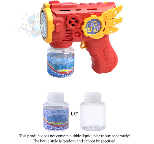 Colorful Bubble Gun Toy with Continuous Bubble Spray for Kids Ages 3+