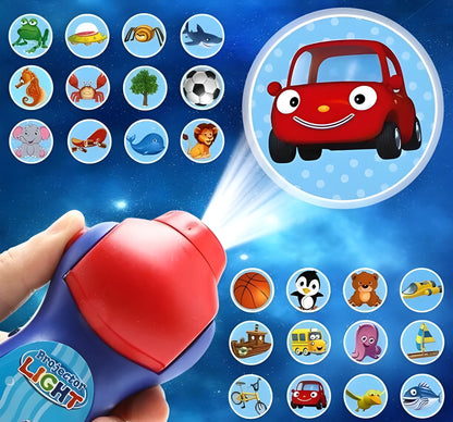 Animal Projection Flashlight Toy with 24 Patterns for Kids Bedtime and Learning