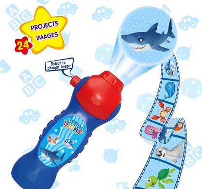 Animal Projection Flashlight Toy with 24 Patterns for Kids Bedtime and Learning