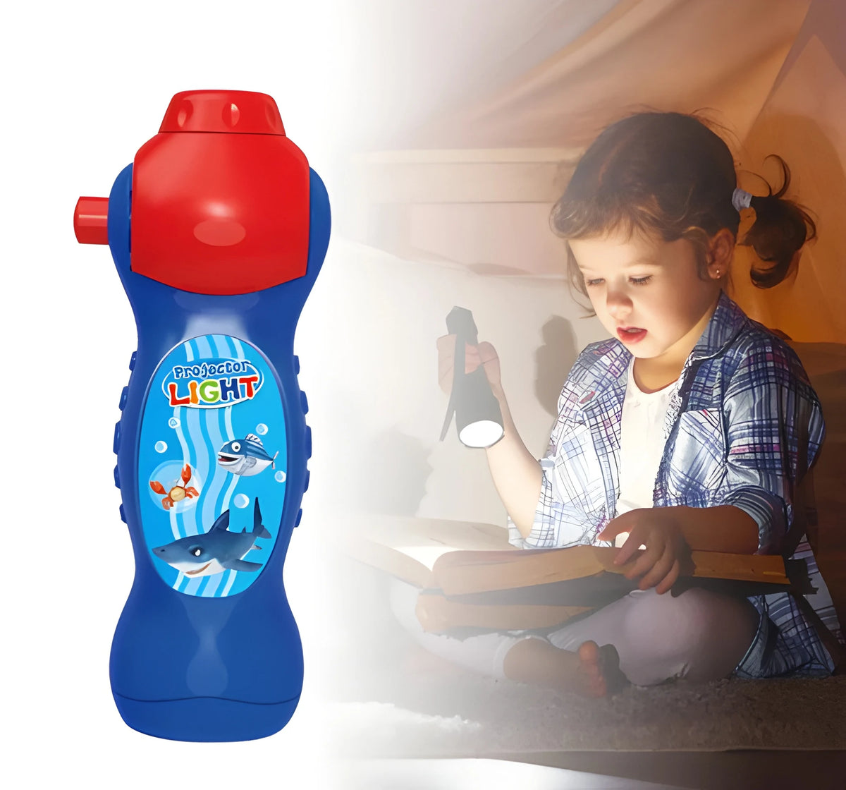 Animal Projection Flashlight Toy with 24 Patterns for Kids Bedtime and Learning