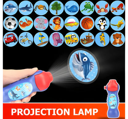 Animal Projection Flashlight Toy with 24 Patterns for Kids Bedtime and Learning