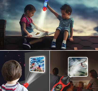 Animal Projection Flashlight Toy with 24 Patterns for Kids Bedtime and Learning
