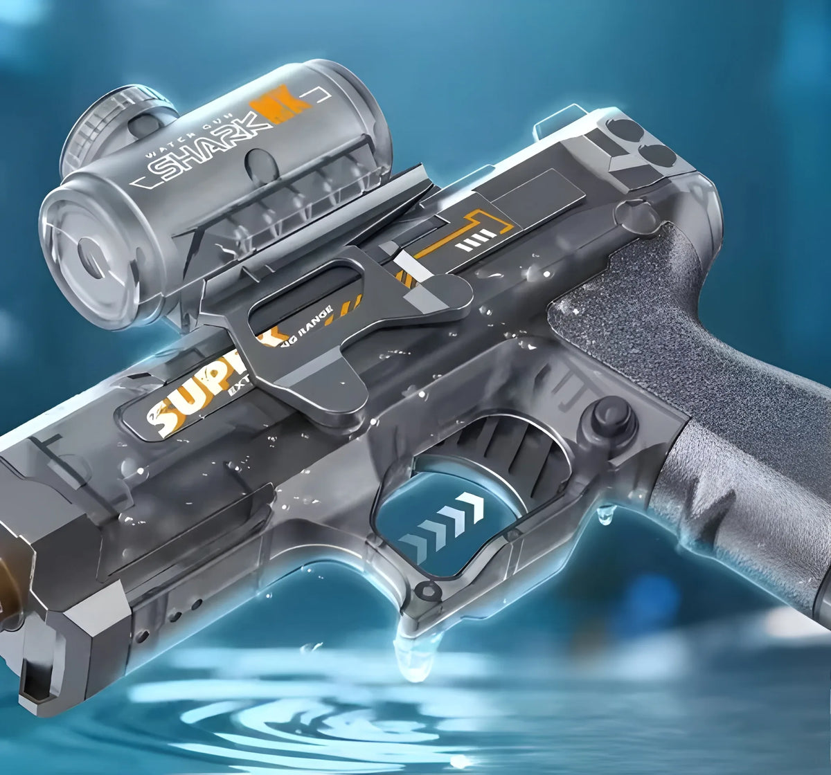 USB Rechargeable Electric Water Gun with LED Lights for Outdoor Water Play