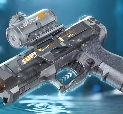 USB Rechargeable Electric Water Gun with LED Lights for Outdoor Water Play