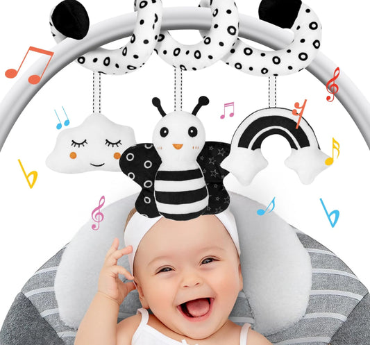 FATI Black & White High Contrast Spiral Car Seat Toy