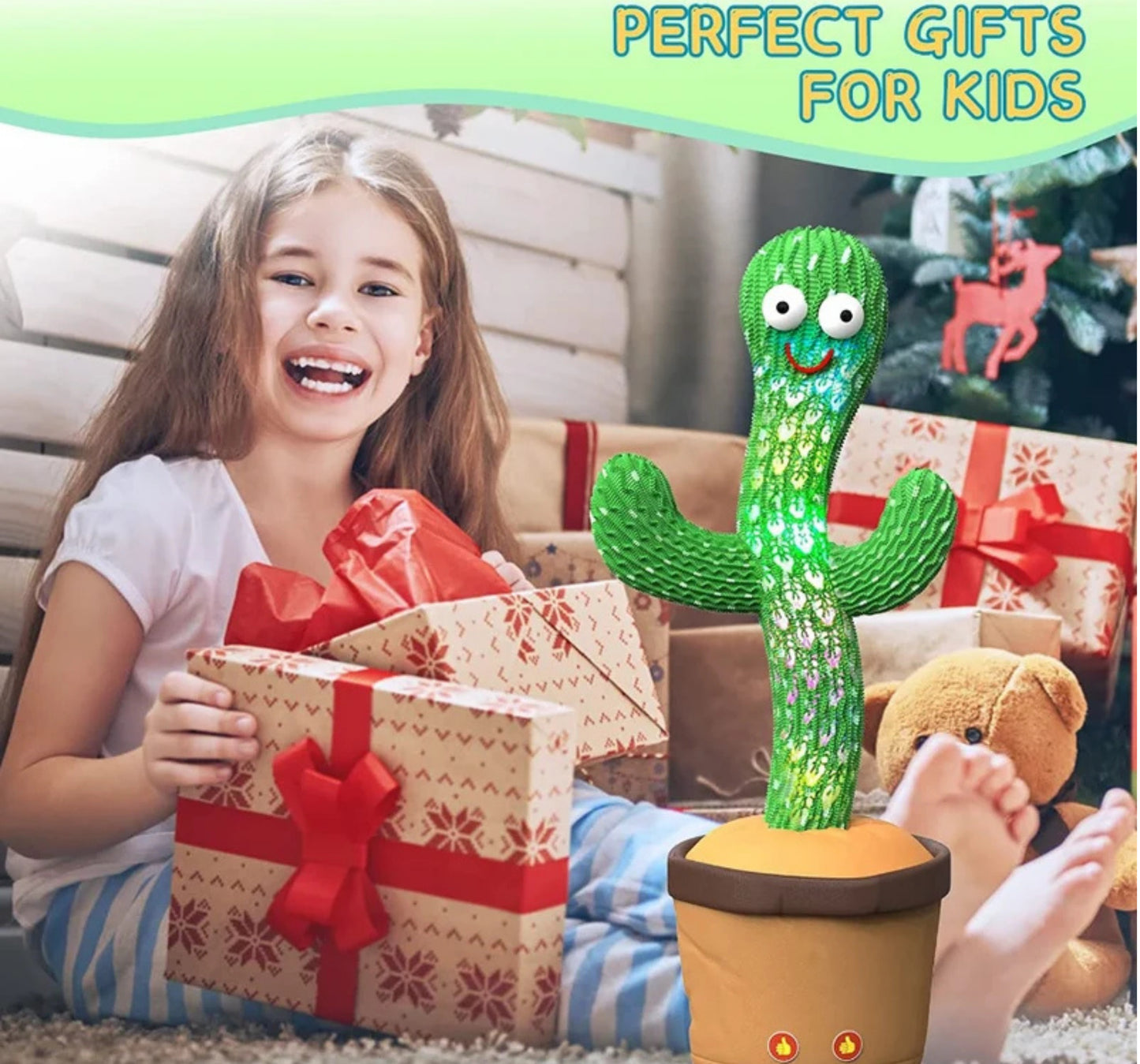 Harmonious Cactus Plush - Dancing & Recording Toy