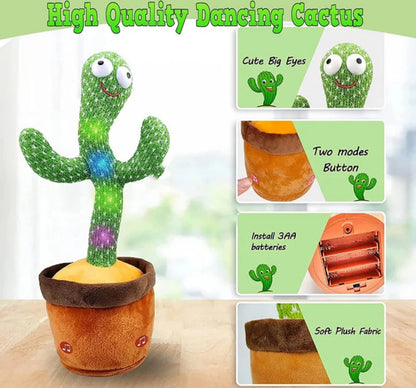 Harmonious Cactus Plush - Dancing & Recording Toy