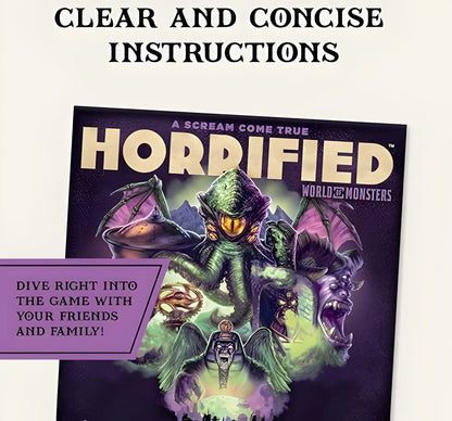 Horrified World of Monsters Cooperative Strategy Board Game for 1 to 5 Players