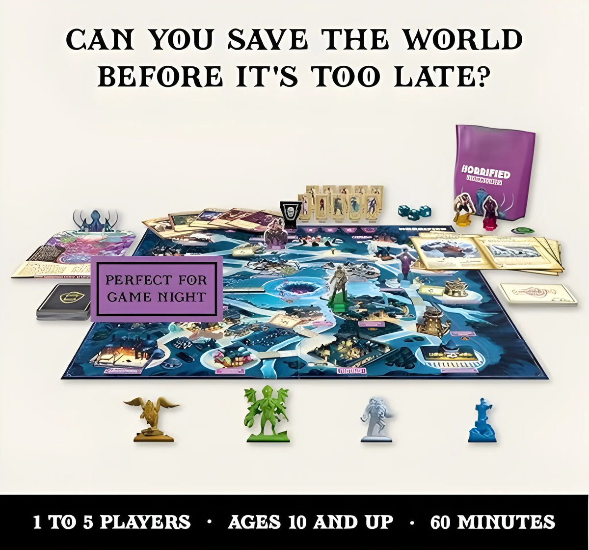 Horrified World of Monsters Cooperative Strategy Board Game for 1 to 5 Players