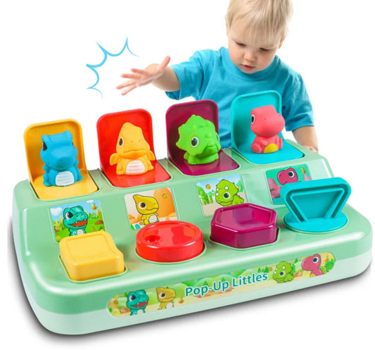 LGMazak Pop-Up Dinosaur Toy - Cause & Effect Montessori Toy
