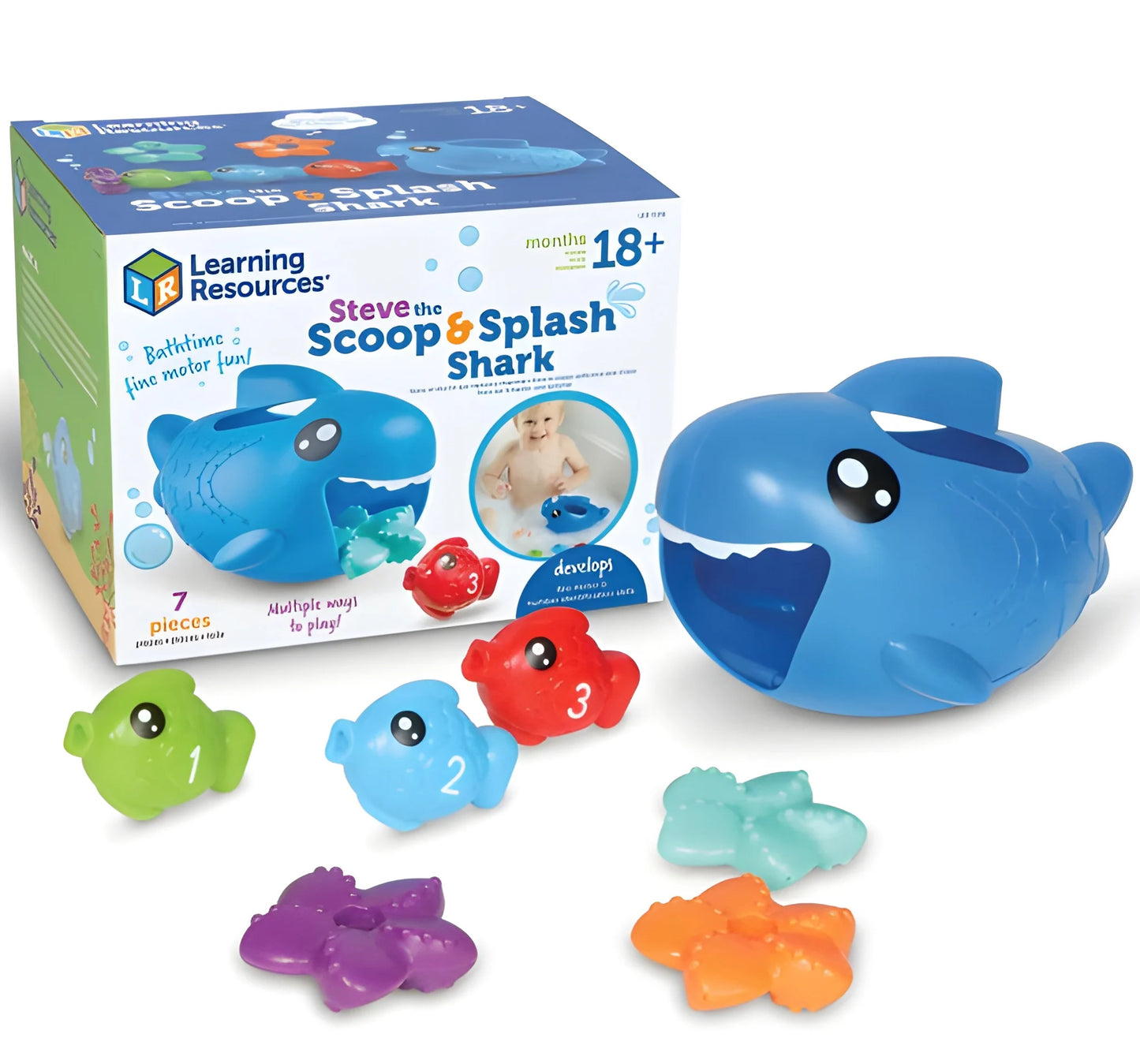 Steve the Educational Shark: Interactive Bath & Pool Learning Toy Set for Toddlers
