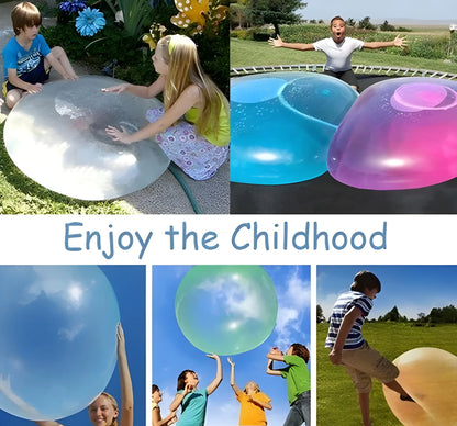 Large Inflatable Bubble Balls 2 Pack 27.5 Inch Soft Outdoor Play Balls