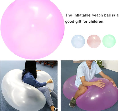 Large Inflatable Bubble Balls 2 Pack 27.5 Inch Soft Outdoor Play Balls