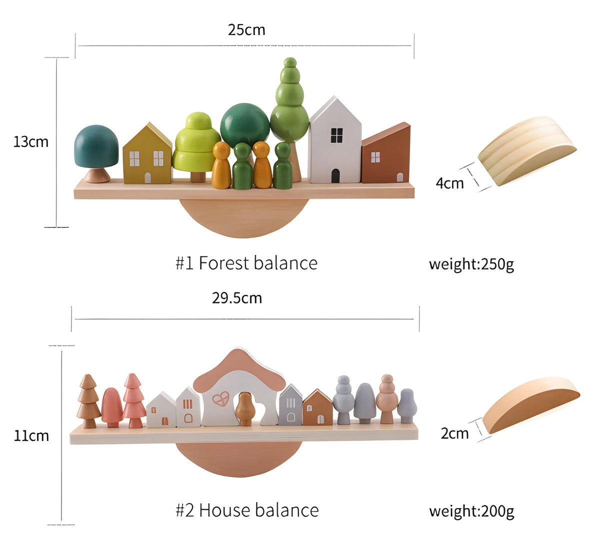 Wooden Tree Balance Toy Set with Peg Dolls for Montessori Learning and Creative Play