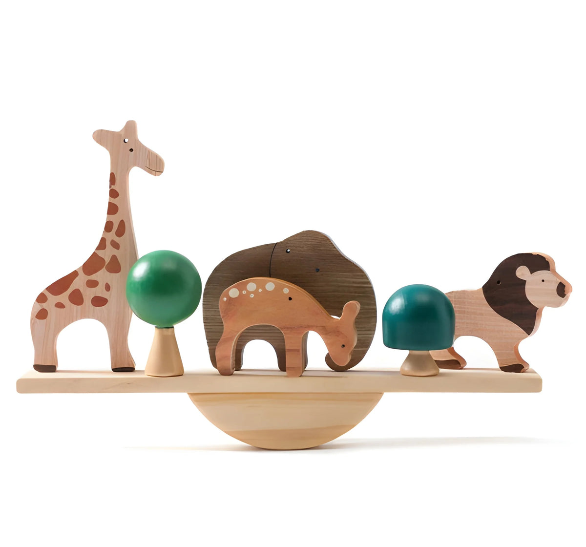 Wooden Tree Balance Toy Set with Peg Dolls for Montessori Learning and Creative Play