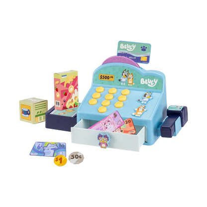 Cash Register Playset, Interactive Play Register with Detachable Scanner, Toy Credit Card, and Dollar Bucks, Shopping Toys for Kids Ages 3+