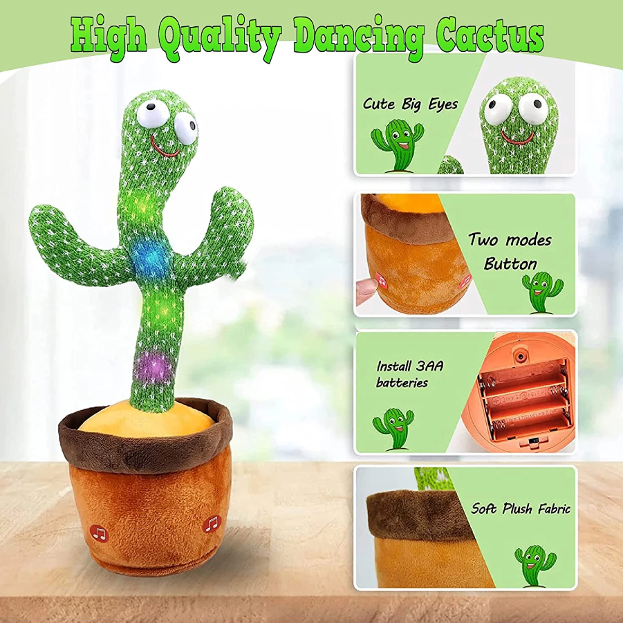 Harmonious Cactus Plush Interactive Toy