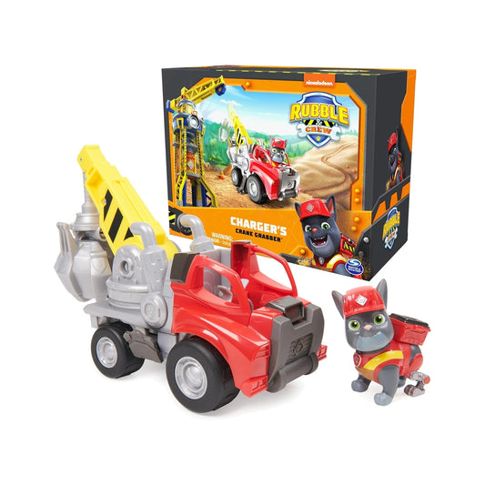 Charger’S Crane Grabber Toy Truck with Movable Parts and a Collectible Action Figure, Kids Toys for Ages 3 and Up