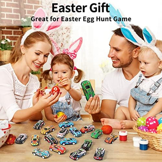 28 Pack Pull Back Cars for Kids, Mini Vehicles Toy Bulk Party Favor Race Cars Toys, Goodie Bag Stuffers, Pinata Fillers for Boys Girls Toddlers