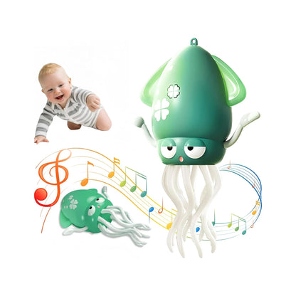 Dancing Octopus Baby Toy,Electric Crawling Octopus Tummy Time Toy,Rechargeable Magic Dancing Music Squid for Kids Ages 3 to 6,Adorable Gifts for Kids’ Birthdays,Funny Office Desk Decoration