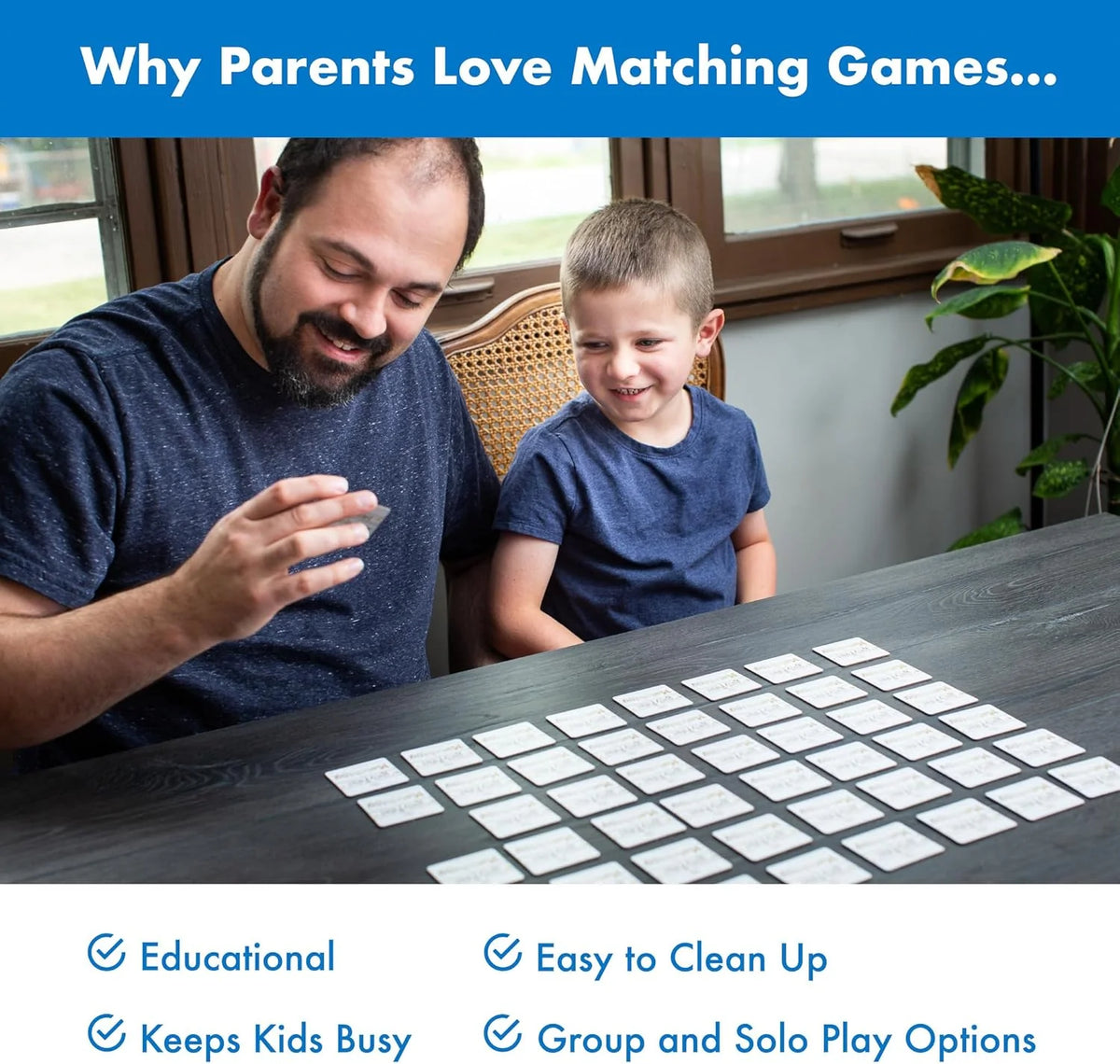 Bluey Matching Game - Family & Toddler Games - Educational Toys - Memory & Brain Games for Kids Ages 3-5, Indoor Recess