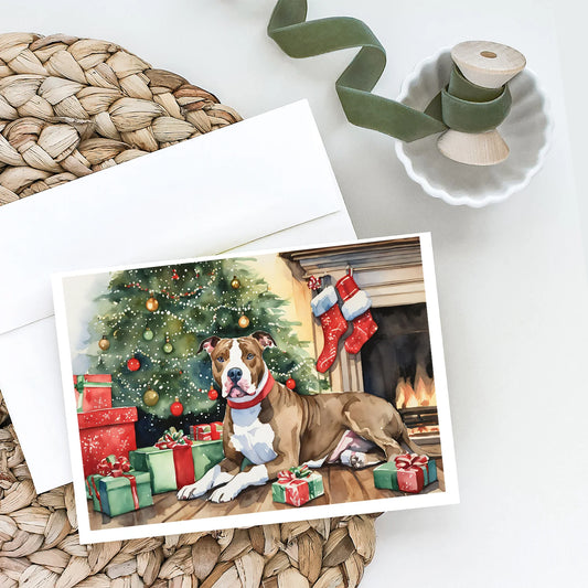 Pit Bull Terrier Christmas Greeting Cards Pack of 8
