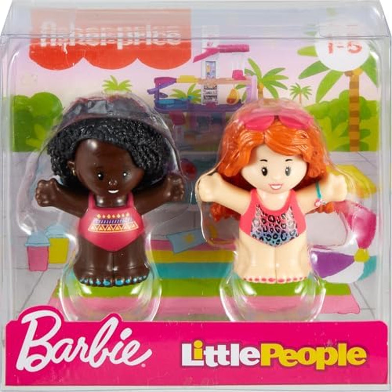 Little People Toddler Toys Barbie Swimming Figure Set with 2 Characters for Preschool Pretend Play Kids Ages 18+ Months